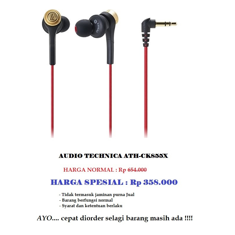 Audio Technica ATH-CKS55X Earphone