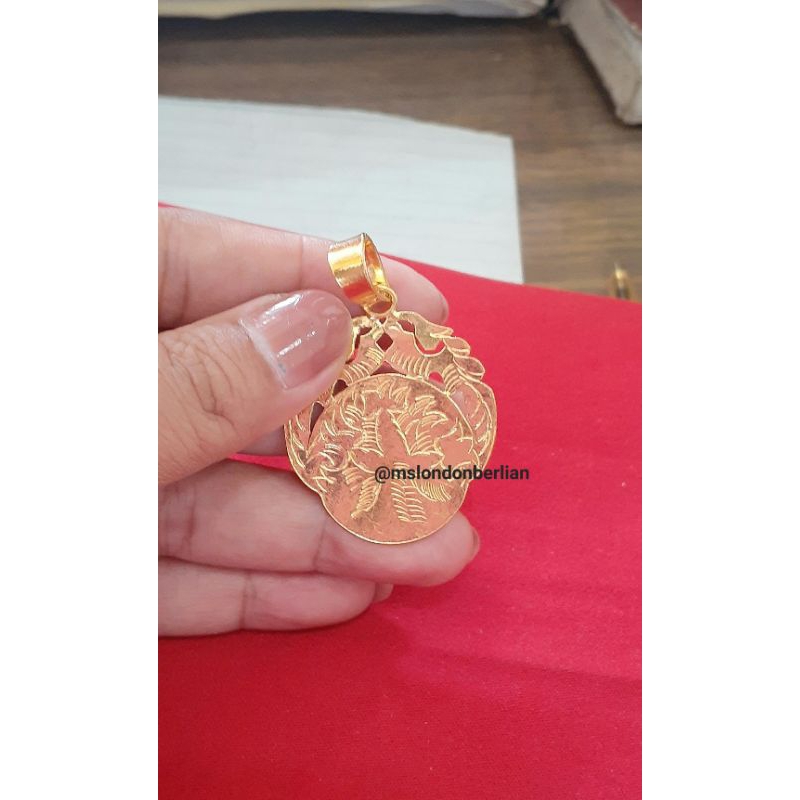 Acc Liontin Koin Emas 24K Kadar 99,99%