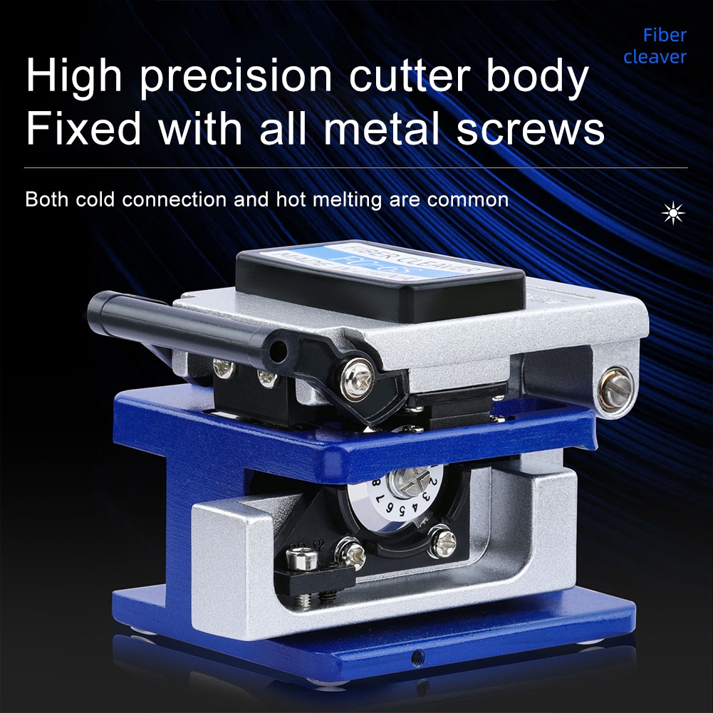 FC-6S Connector Durable High Accuracy Hot Melt Automatic Return Cold Connection Optic Fiber Cleaver