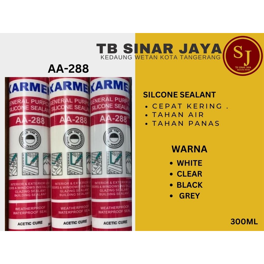 Lem Silicon Sealant Botol  Karmen AA-288 300 ML