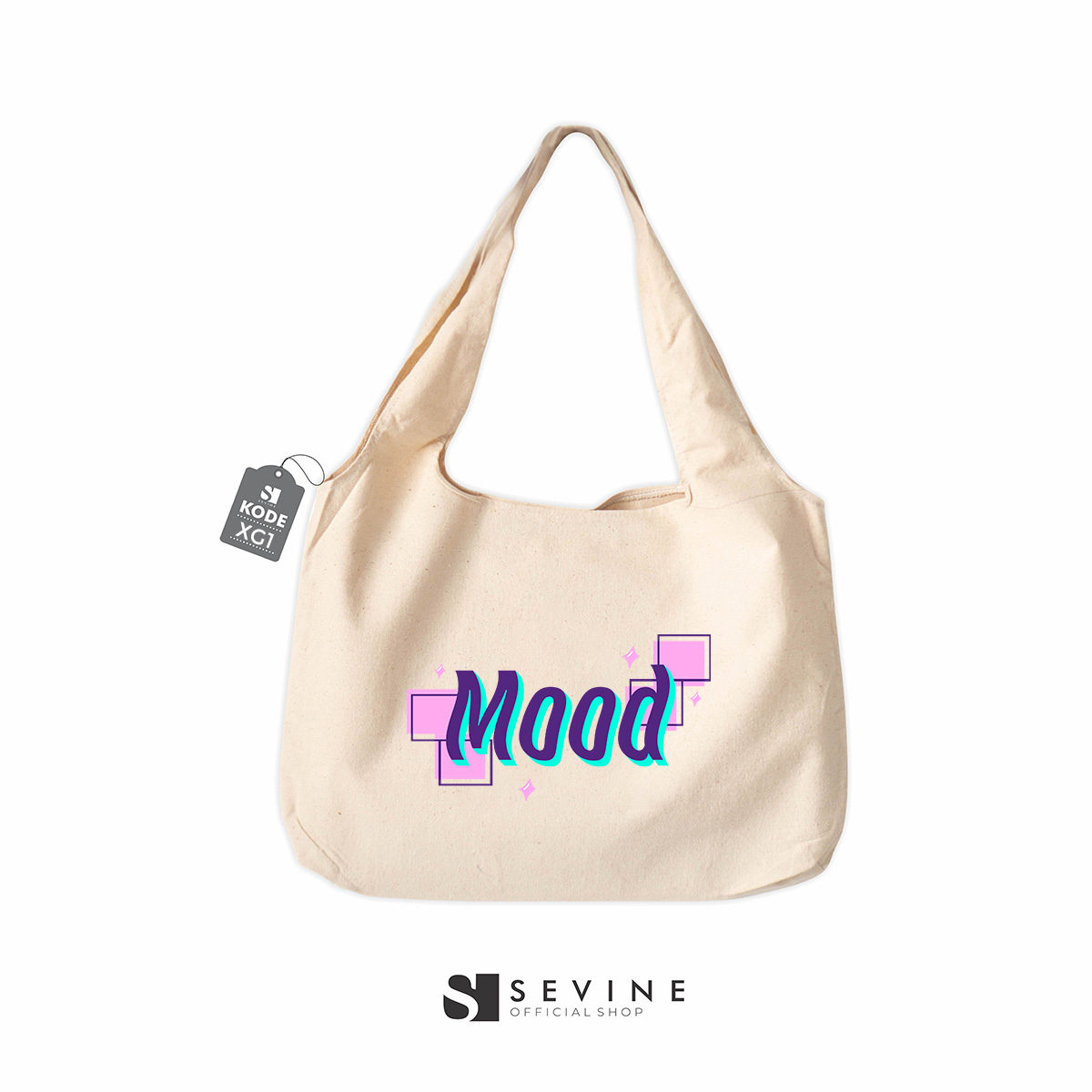 Sevine Tote Bag Kanvas Bonnie Tas Aesthetic Wanita Kuliah Fashion Laptop Sekolah Totebag Vintage Series - XG