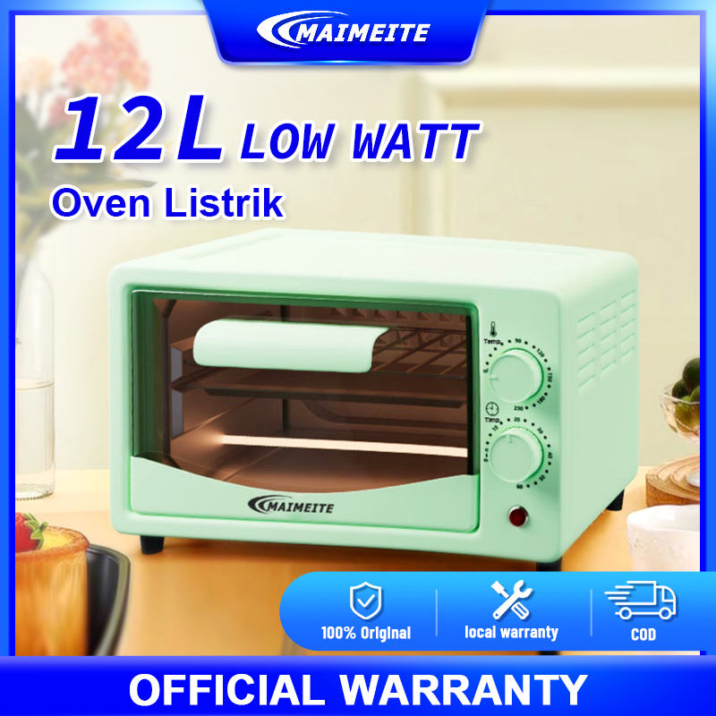MAIMEITE Oven Listrik Low Watt 12L 220V - 640 watt Stainless Steel Bergaransi