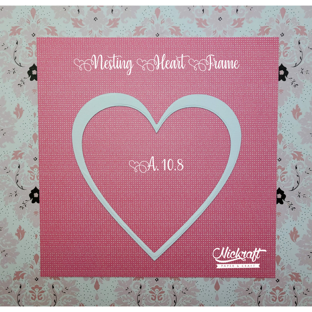 

NESTING FRAME HEART - BAHAN SCRAPBOOK LABEL HATI LOVE