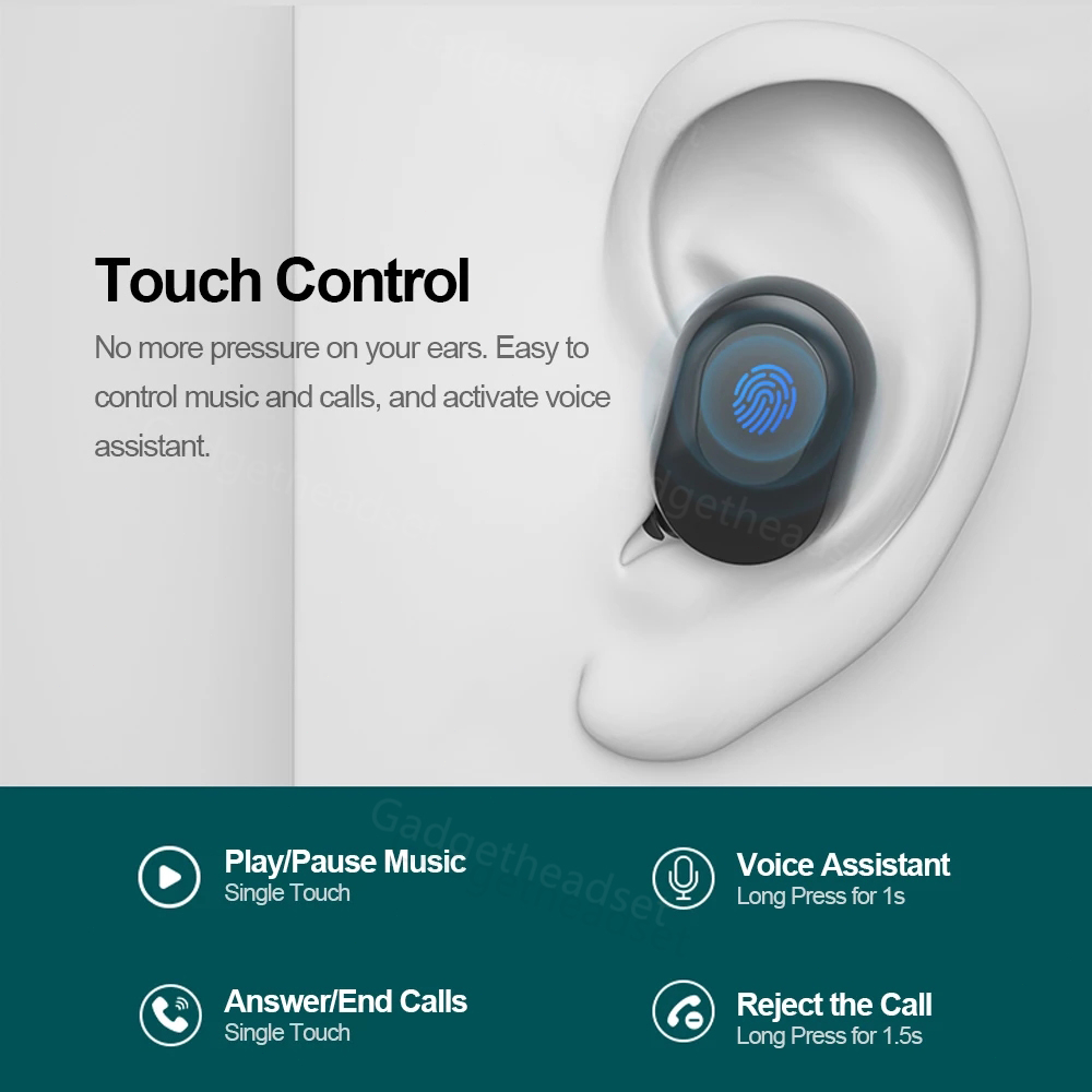 100% Ori Lenovo XT91 TWS Earphone Heatset Bluetooth 5.0 Mini Earbuds Noise Reduction Mendukung Android/IOS