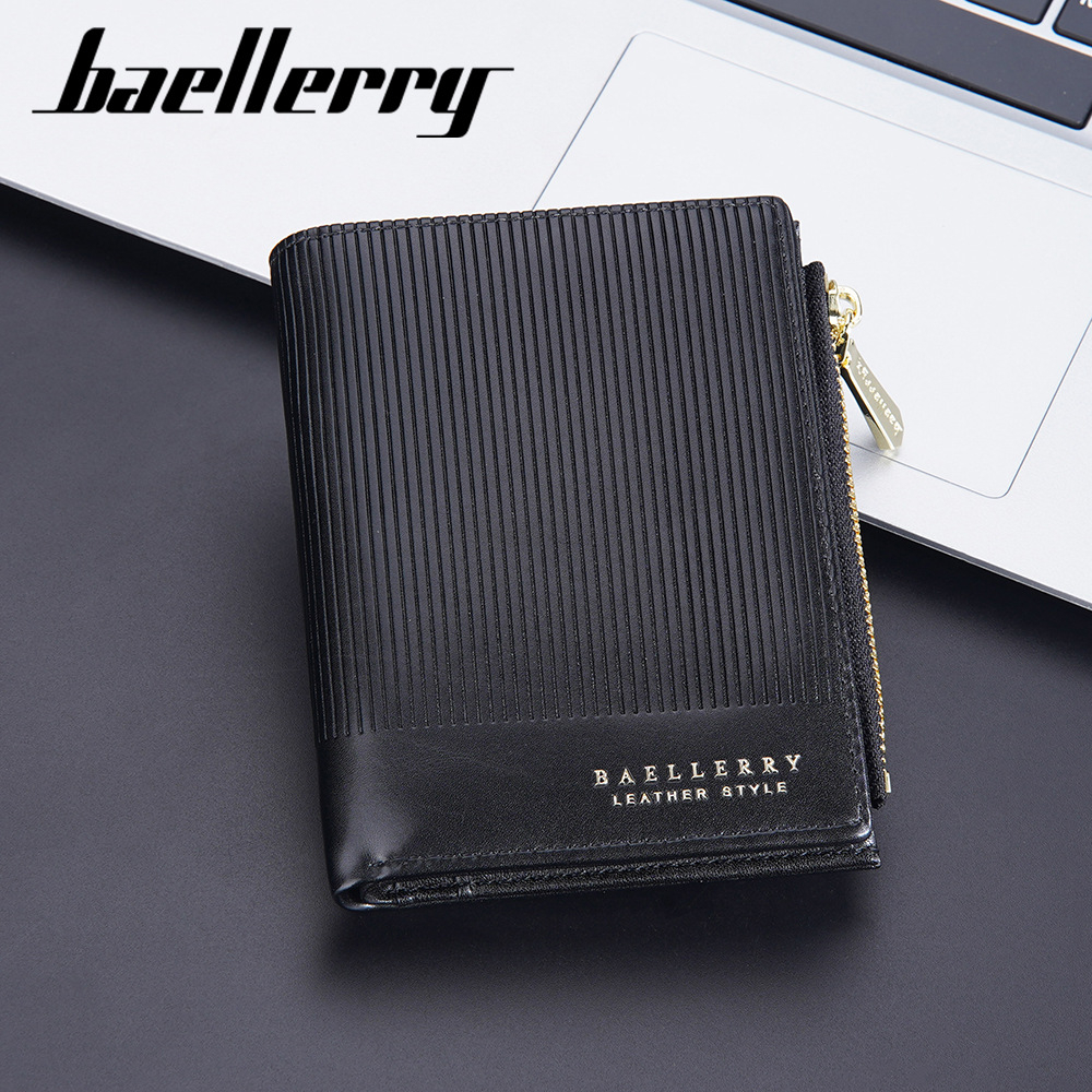 DOMPET LIPAT WANITA BAELLERRY ARASELI IMPORT WA697B5 BISA PRIA MINI KOIN SLOT KARTU RESLETING SIMPLE KECIL KOREA PENDEK ORIGINAL KULIT PREMIUM BRANDED BATAM HITAM REMAJA KEKINIAN