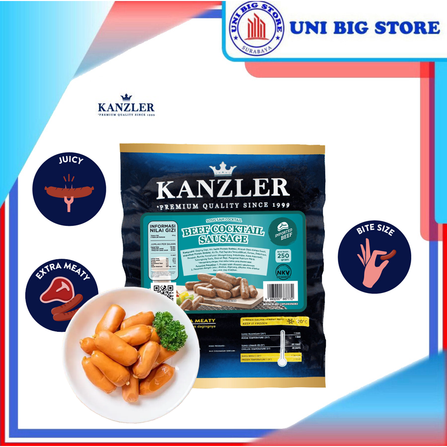 

Kanzler Sosis Sapi Beef Cocktail Sausages 250 gr