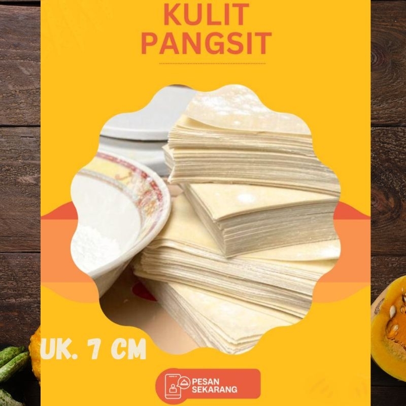 Kulit Pangsit/dimsum Kotak 7-10 cm 50 lembar