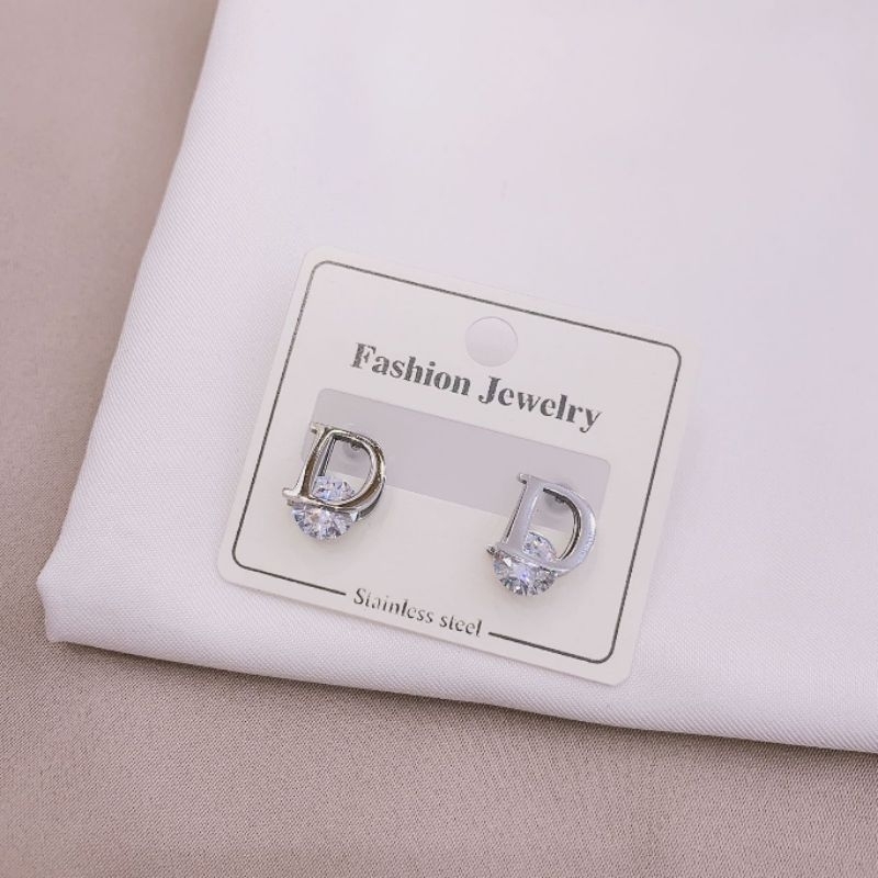 Anting Titanium Asli kilau mirip emas asli Premium Quality Anti Karat Anti Alergi Earling Branded Band Stainless Steel Ori An9919