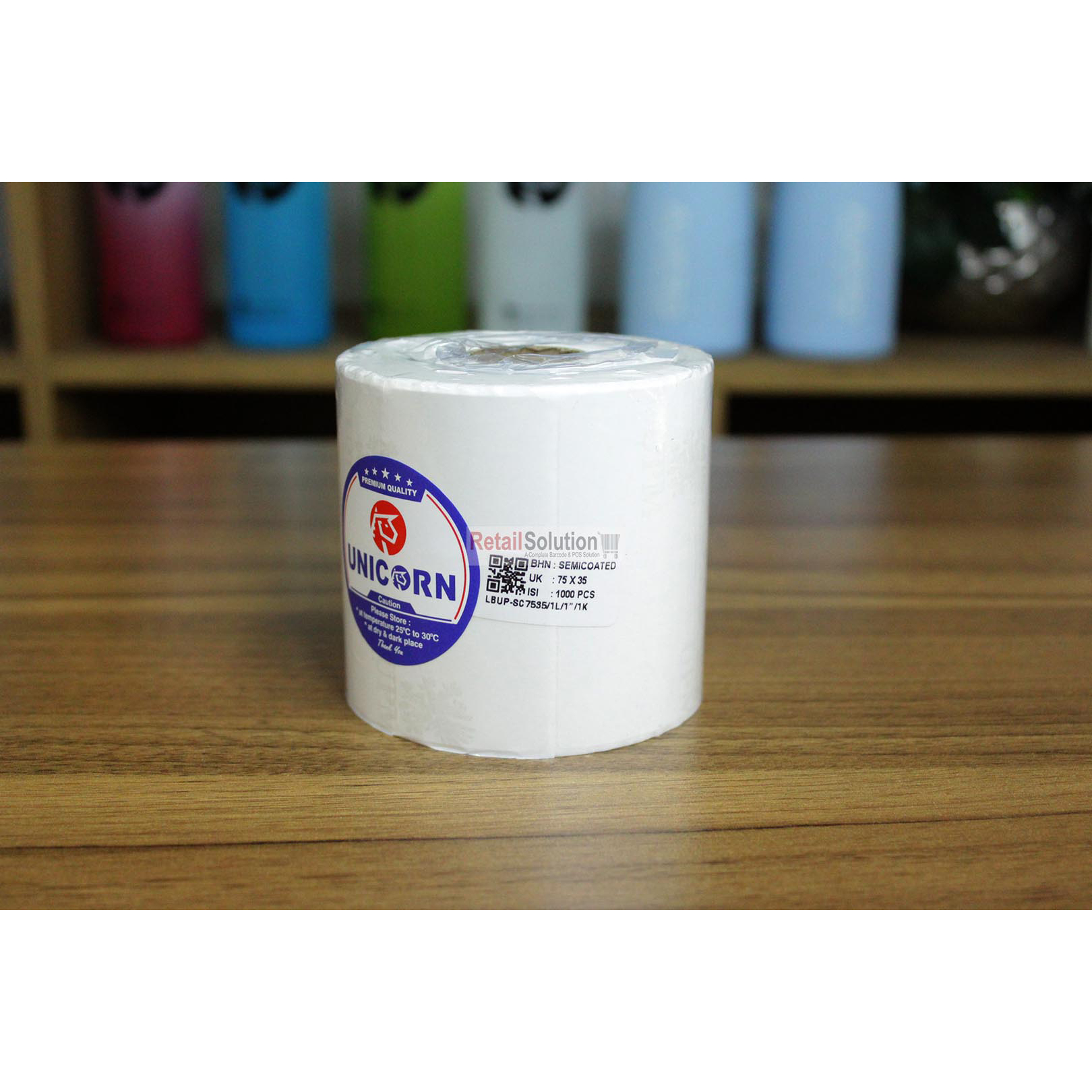 Stiker Barcode Label Semicoat - 75x35 mm / 75x35mm / 75 x 35 mm