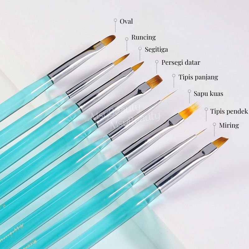 MSY KUAS NAIL ART AKRILIK / BAHAN ACRYLIC CRYSTAL/ KUAS MULTIFUNGSI MUDAH DIGUNAKAN UNTUK MANICURE