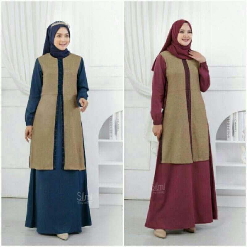DRESS GAMIS KATUN FASHION BAJU BUSANA MUSLIM WANITA DEWASA BUSUI BAHAN COTTON TOYOBO MADINA WARNA BI