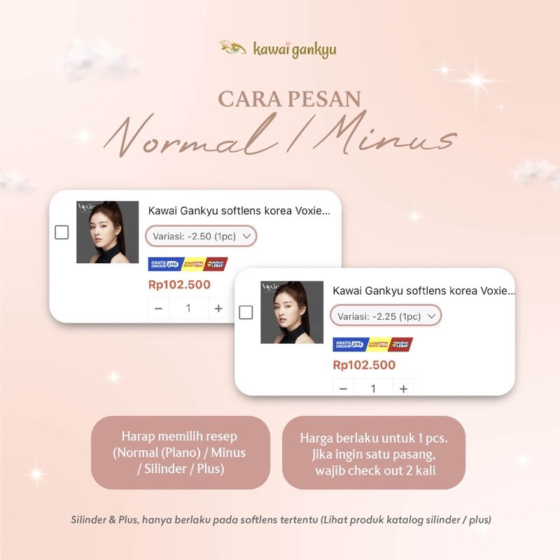 KawaiGankyu Softlens - Voxie Lunar Gray (1botol)