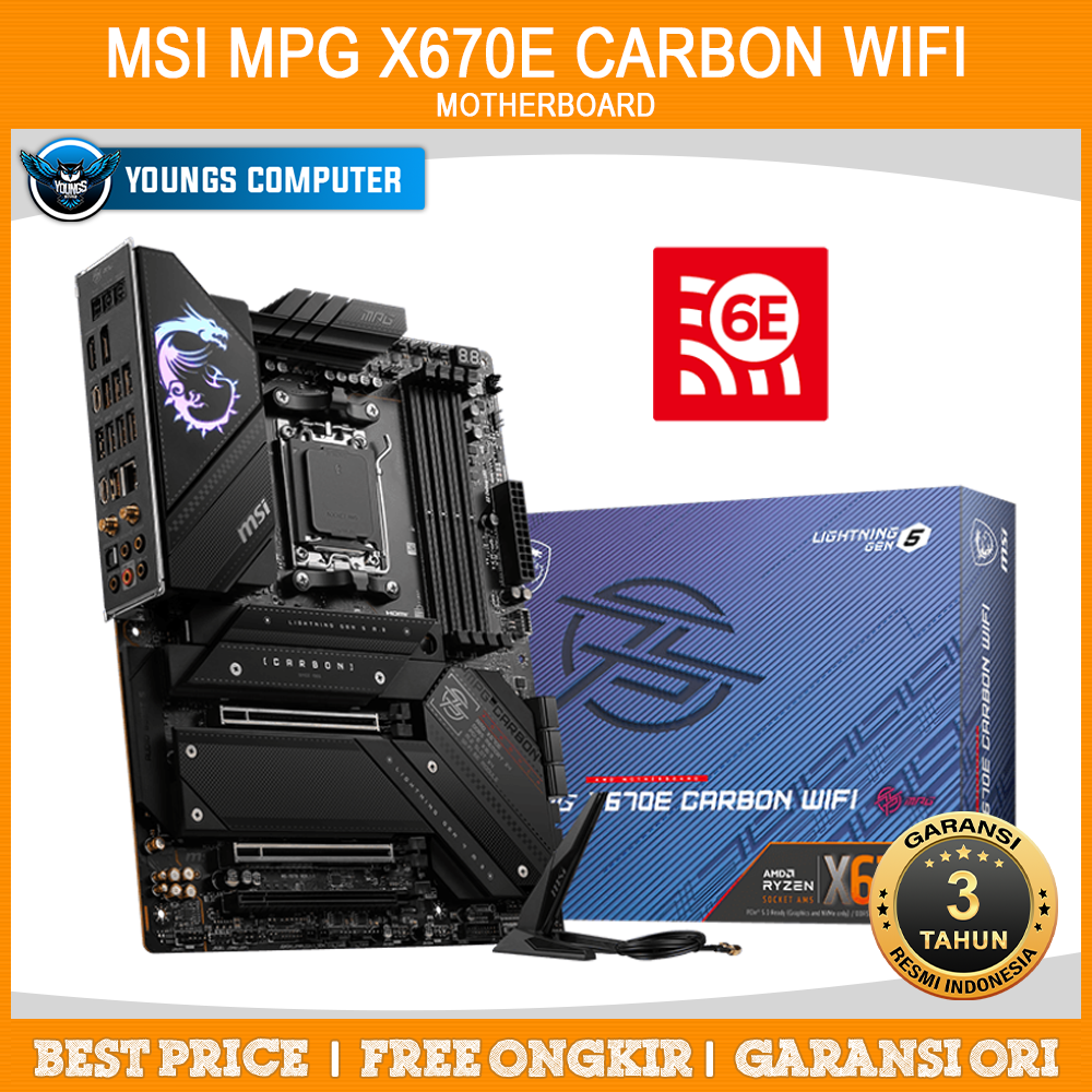 MSI MPG X670E CARBON WIFI | MOTHER BOARD AMD X670 AM5 DDR5 ATX