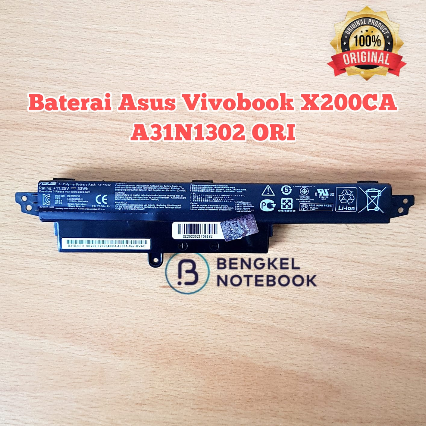 Baterai Asus VivoBook X200MA X200CA F200CA  A31N1302 A31LM9H X200MA Original