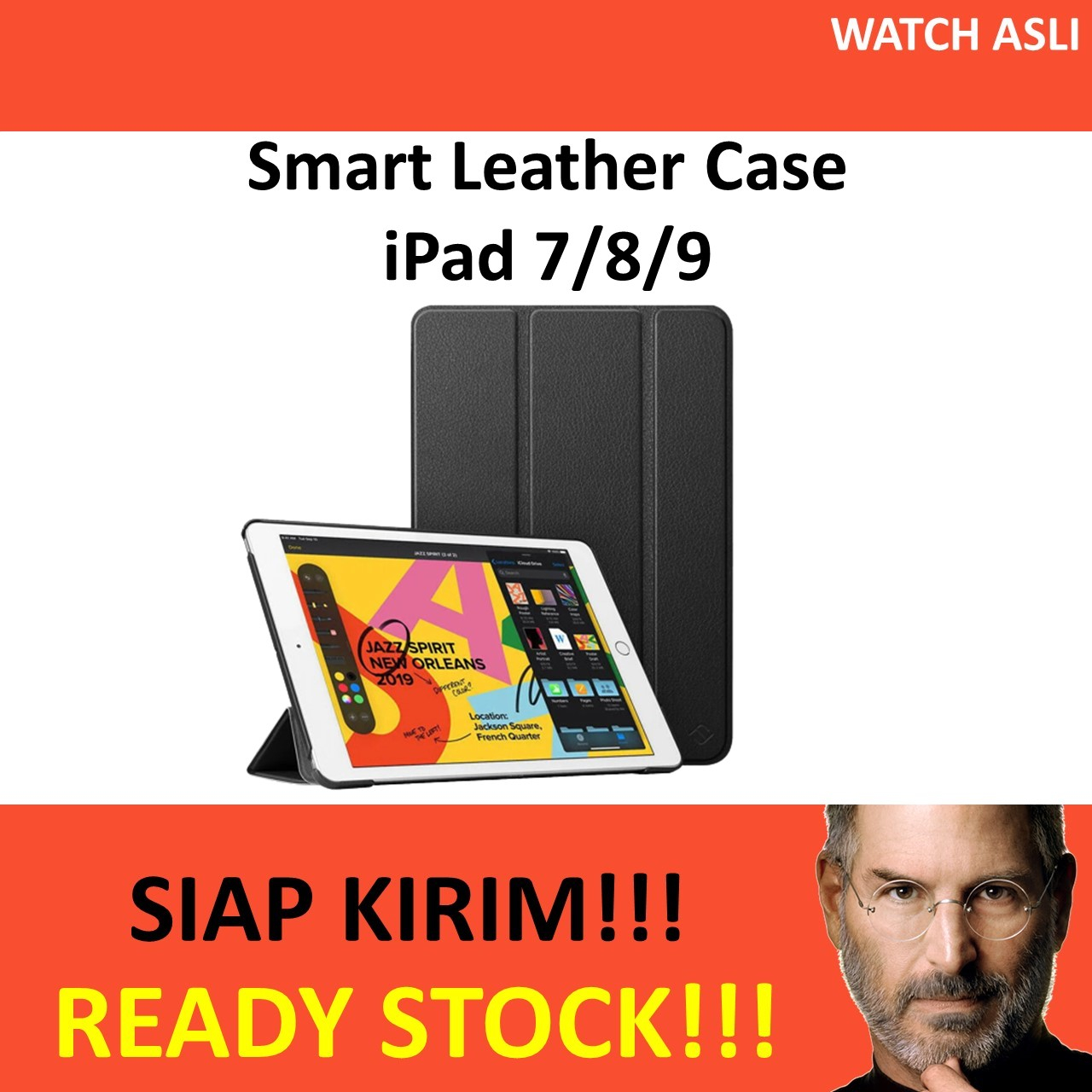 Smart Leather Case iPad 7/8/9 10.2 2019 2020 2021 Silikon Flip Cover