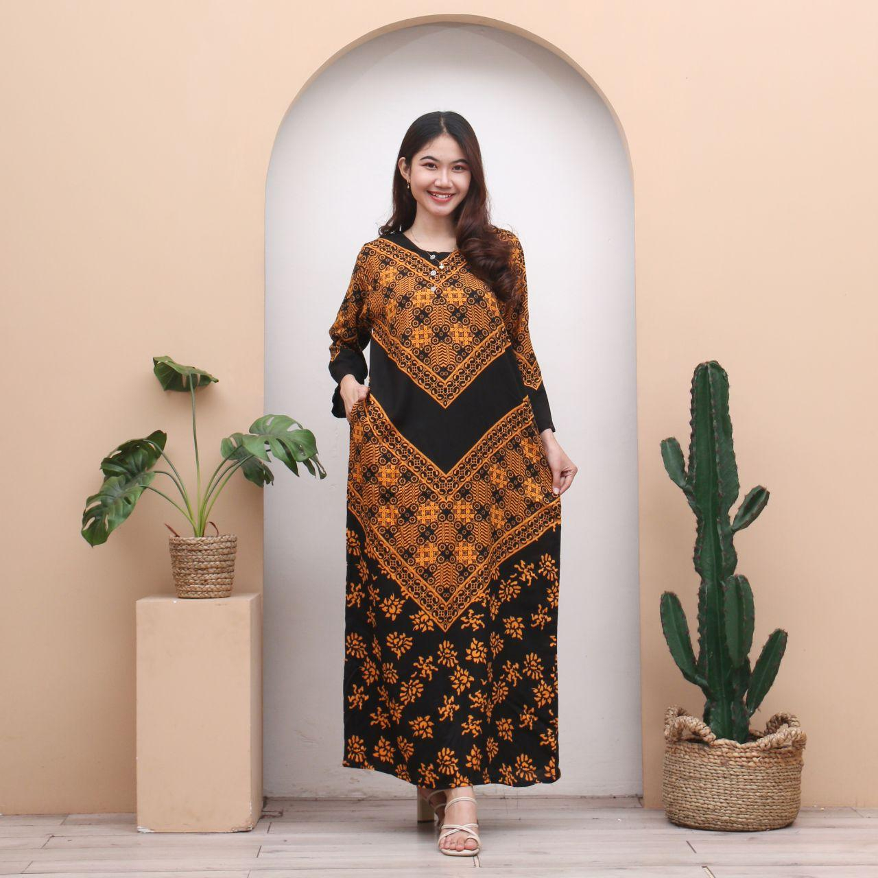 Longdres Batik SELENAA Daster batik / Daster Busui / Daster Cantik By Prass