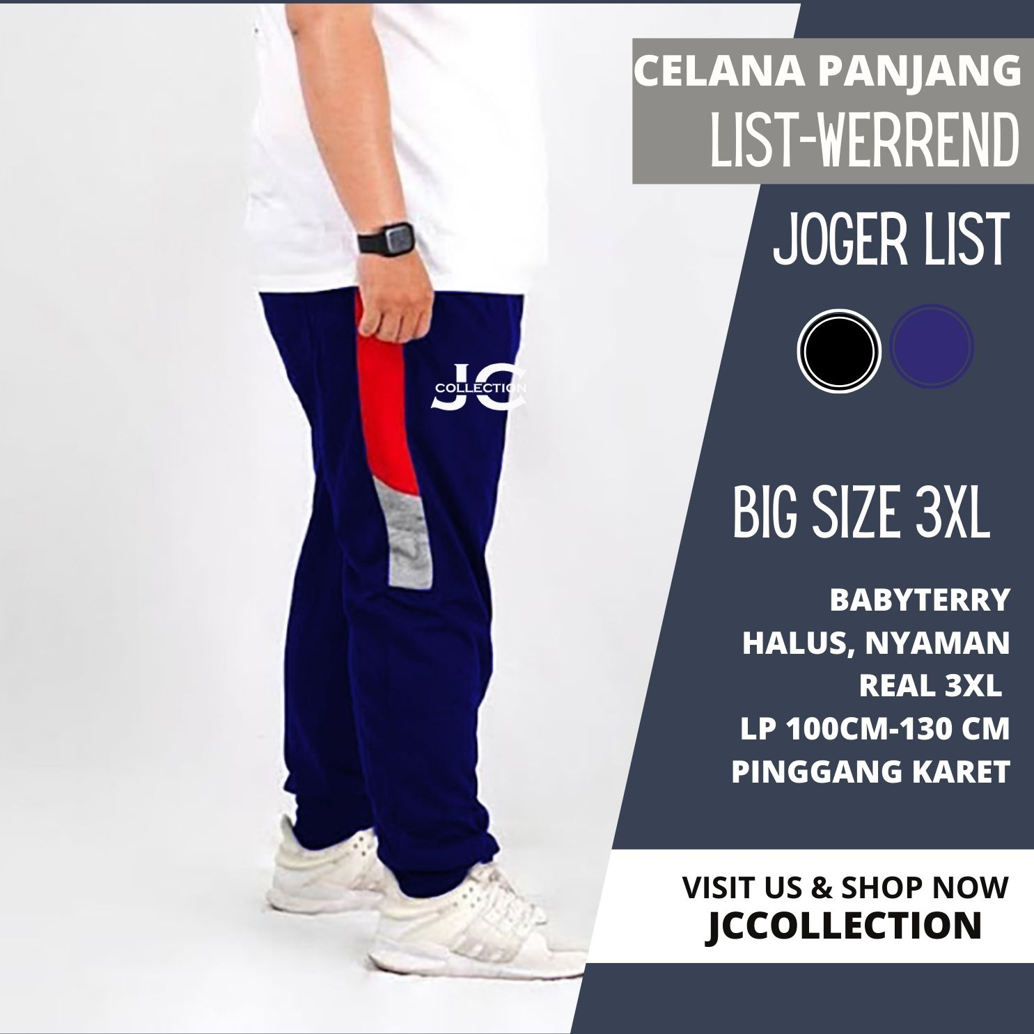 Celana Jogger Big Size 3XL Werrend / Sport Joger Pants Jumbo Size 3XL Pants -JCCollections