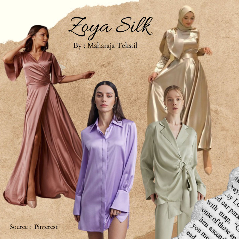 Donatello Silk / Satin Glossy / Kain Silky Premium / Zoya Silk / Satin Polos Premium / Silk Platinum Premium