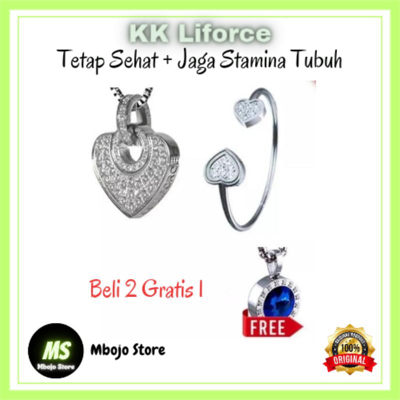 PROMO (3 PCS) KALUNG & GELANG KK LIFORCE KK INDONESIA KALUNG KESEHATAN GELANG KESEHATAN KALUNG GELAN