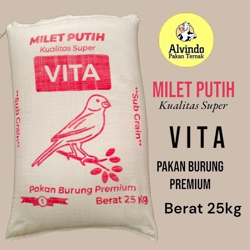 Milet Putih VITA 1kg pakan makanan burung
