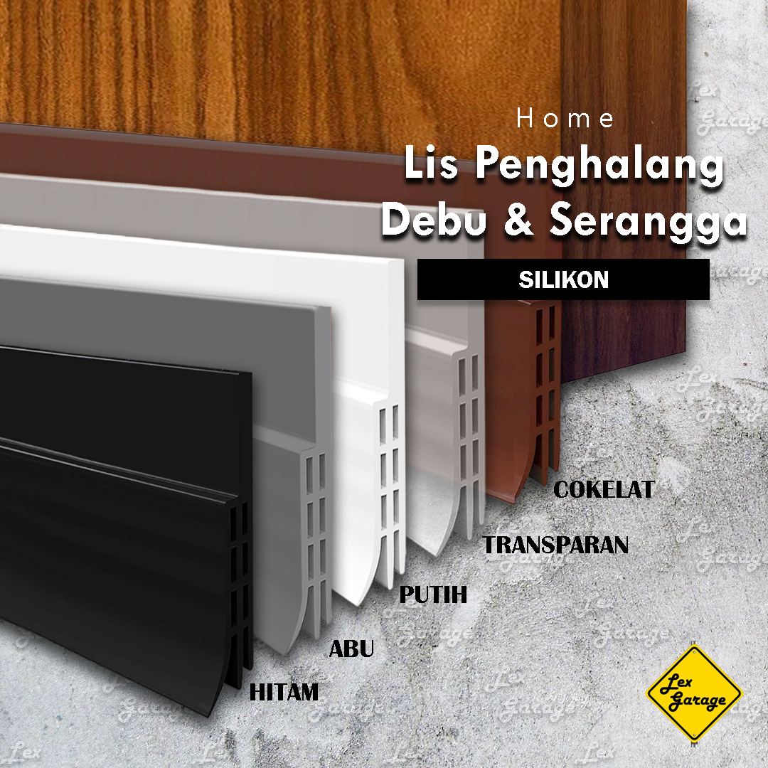 Door Seal Strip Karet Penutup Celah Bawah Pintu Sekat Pembatas Tebal