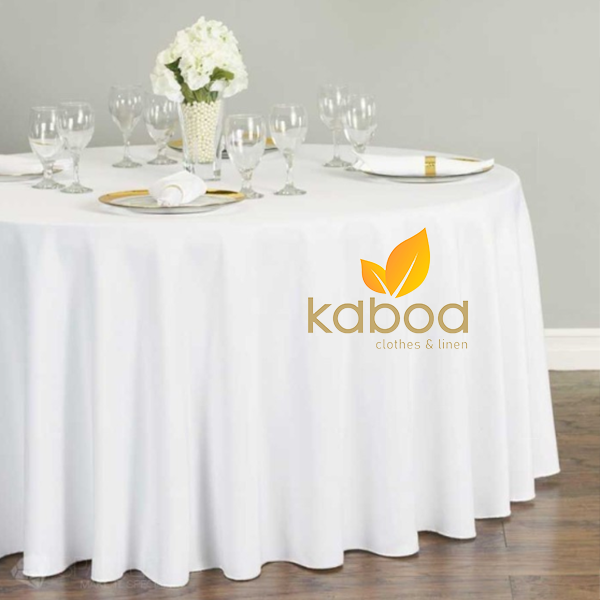 Round table cloth/taplak meja varian warna blackout diameter 330 cm