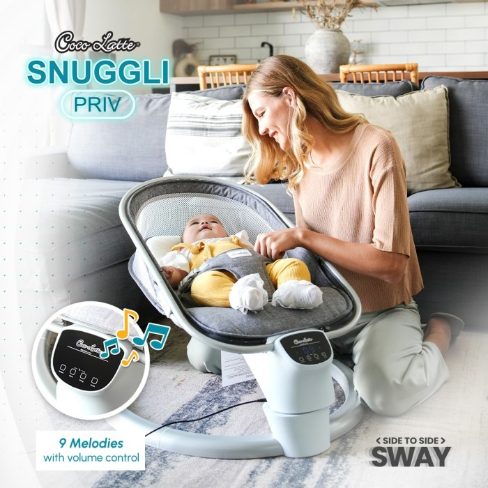 Makassar Cocolatte Swing Snuggli PRIV Bouncer Elektrik Ayunan Bayi Otomatis
