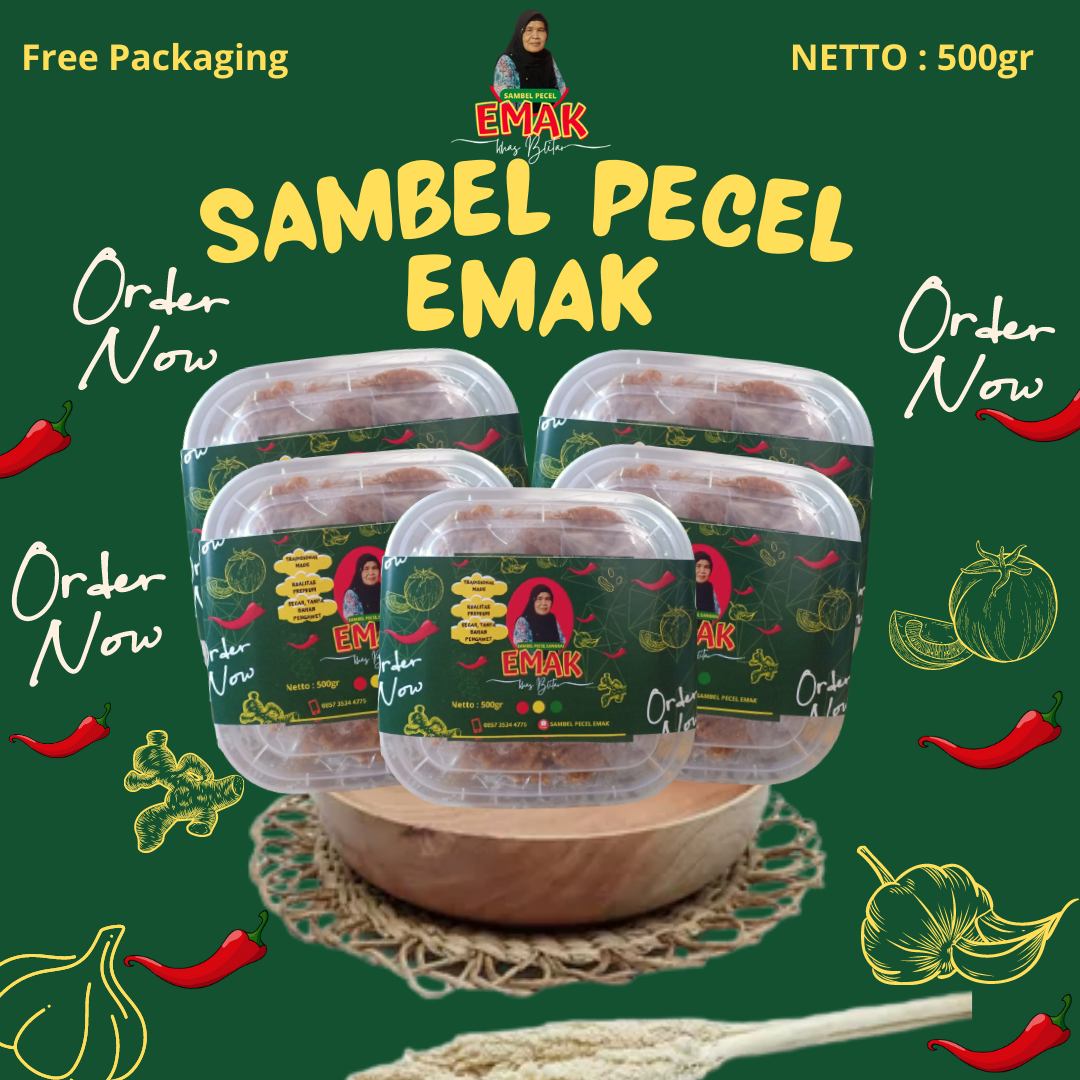 

Sambel Pecel Sangrai " EMAK " Khas Blitar 500gr