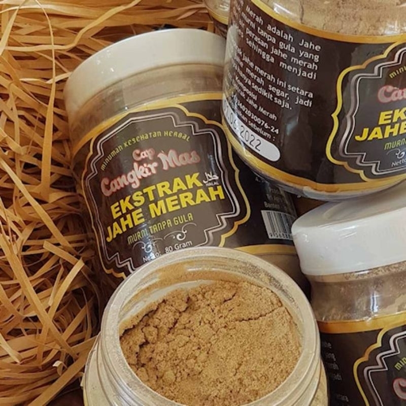 

Cangkir Mas Jahe Merah Ekstrak Murni 100% original tanpa Gula Tanpa Pengawet Tanpa Pemanis Buatan (80 gr)