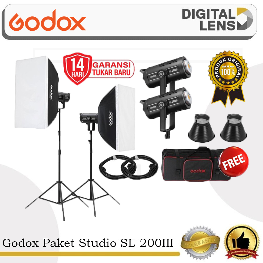 Godox Paket Studio SL-200III SL200III SL-200 Mark III - 200W - SL200