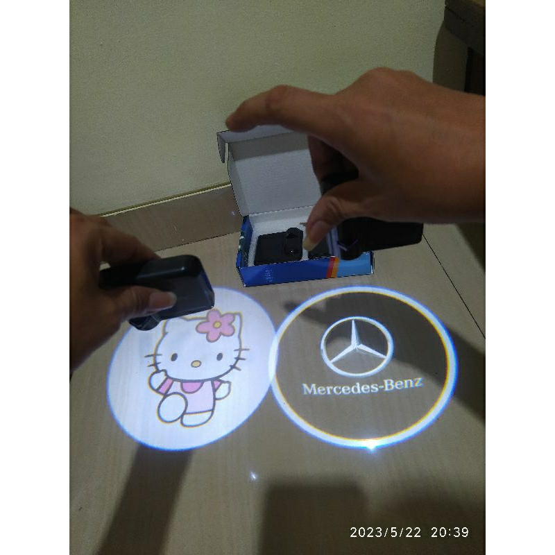 LAMPU LOGO PINTU MOBIL TANPA SAMBUNG KABEL (SENSOR MAGNET)