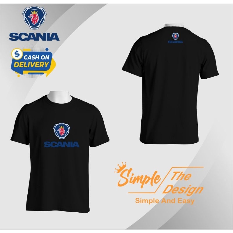 Kaos Scania Kaos Logo Scania Bahan Katun Sablon Murah
