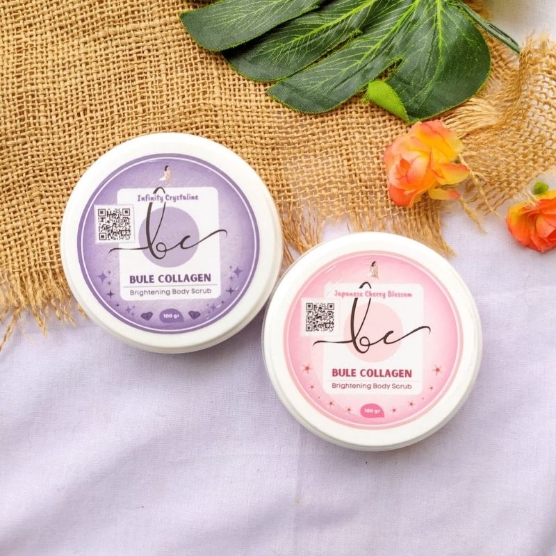 [ BULE COLLAGEN ] Brightening Body Scrub (Lulur Badan) Kemasan Baru Bulle 100gr Japanese Cherry Blos