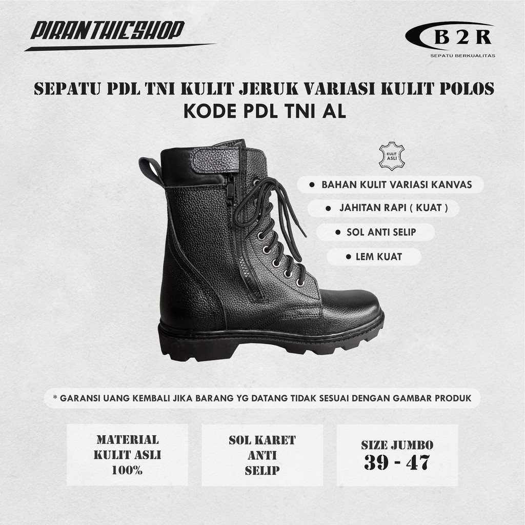 Sepatu PDL-TNI-AL Kulit Asli