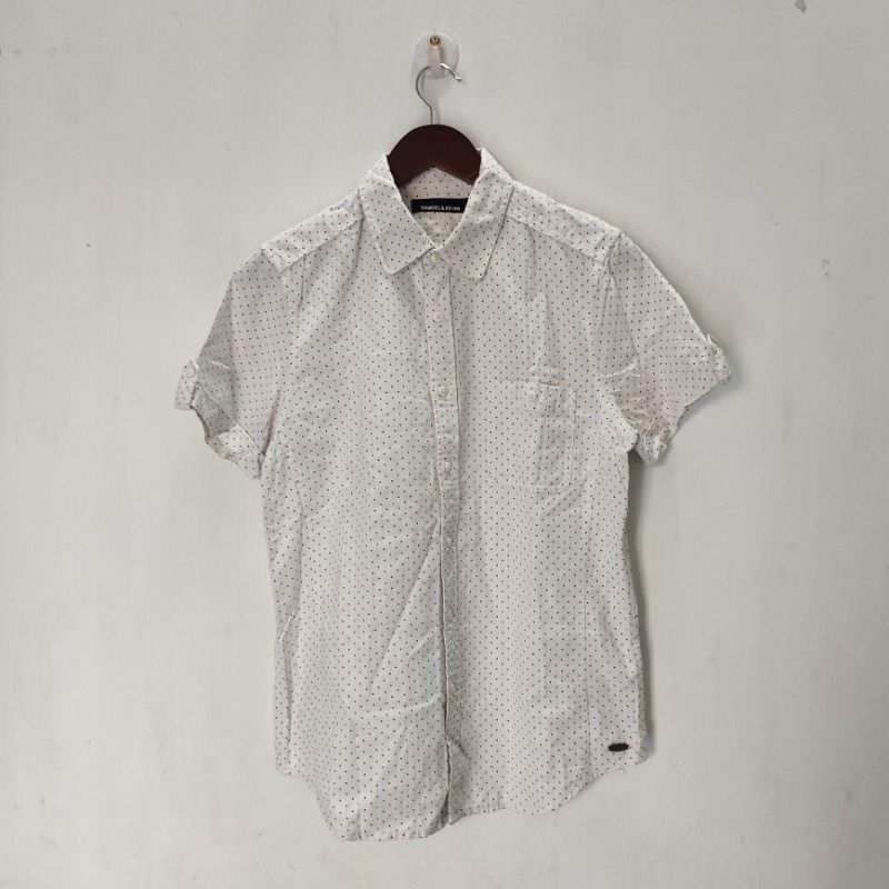 Kemeja Linen pria lengan pendek Samuel & kevin size M