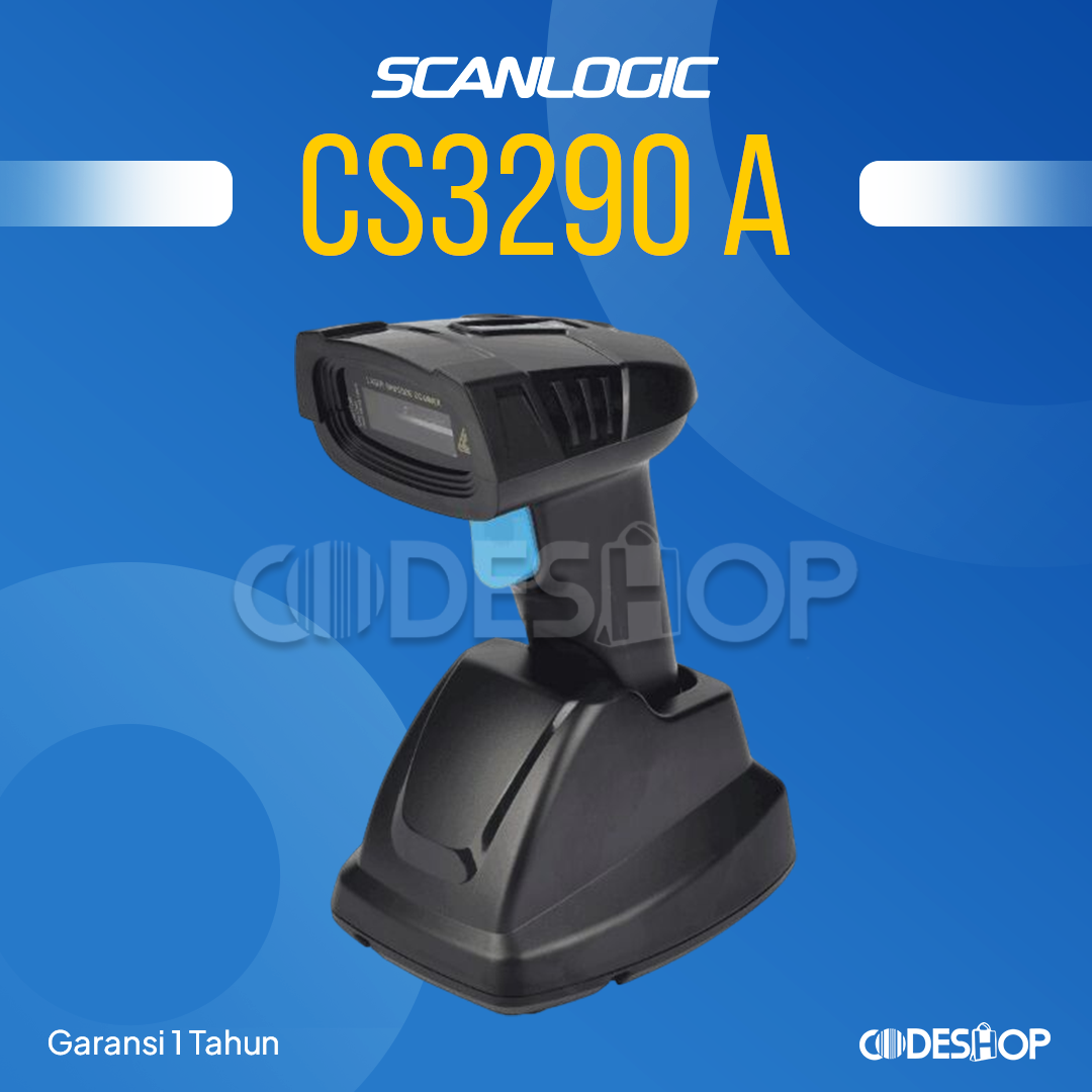 Scanner Barcode Scanlogic CS-3290A Wireless 1D &amp; 2D Imager USB - CS 3290 A