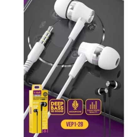 Earphone Headset  V-GEN VEP1-28 Wired Earphone Xtra Bass Hansfree Vep1 28 VGEN