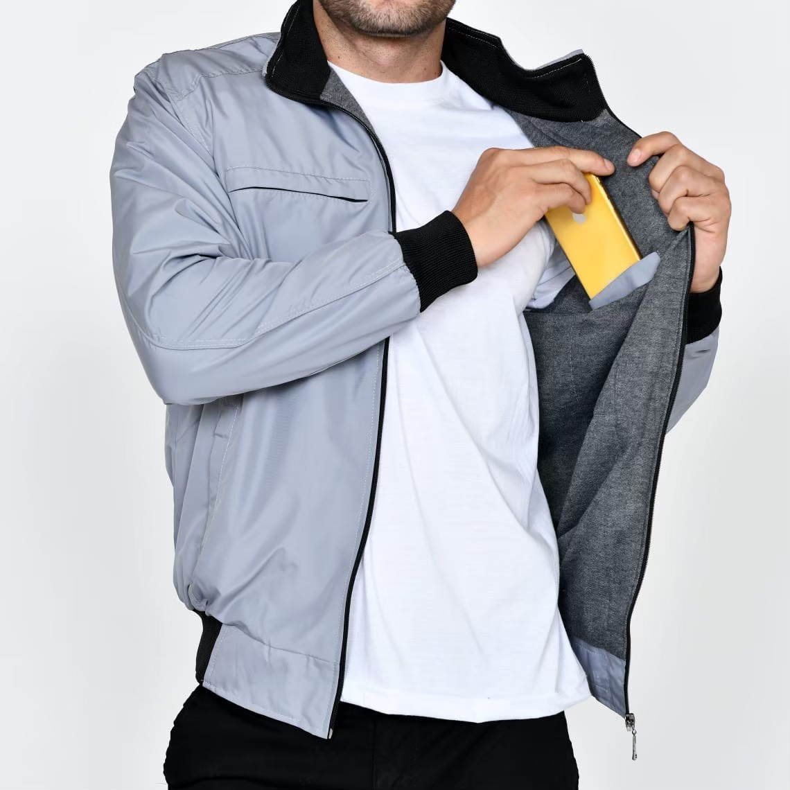 [SIAP KIRIM Jaket Bomber Casual Pria Parasut Waterproof Rebel Id Original Distro Tebal Dua Lapis Premium