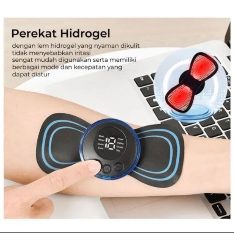 Alat Pijat Portable Mini Pad Tempel di Leher Bahu Pinggang Multifungsi - Mini Neck Massage Akupuntur