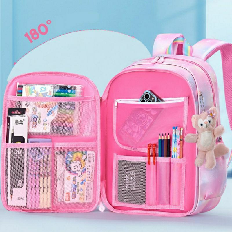 Tas Ransel Backpack Anak Sekolah SD Perempuan Princess Model Kulkas