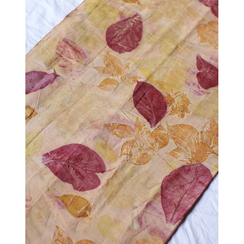 ECOPRINT BATIK PREMIUM (KAIN BATIK) KUNING MERAH