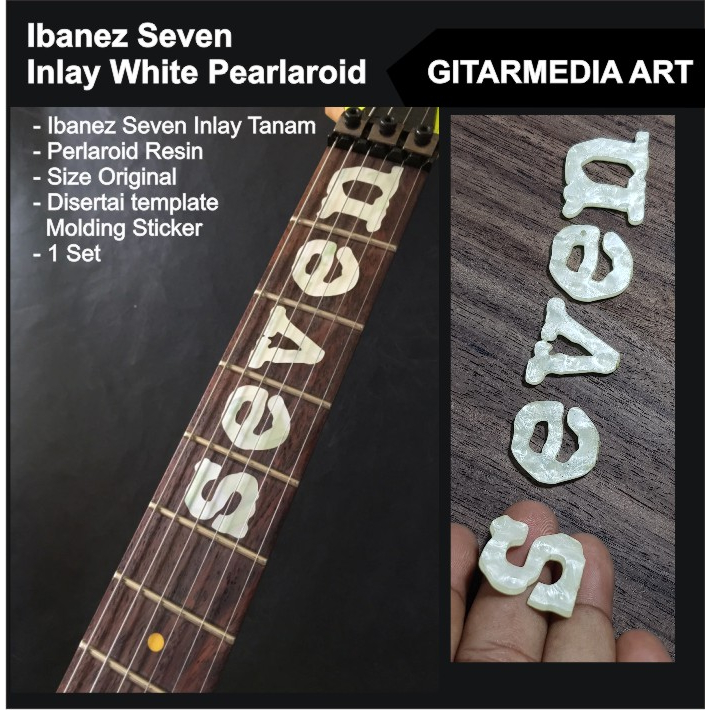 Inlay fretboard Ibanez Seven tanam motif kerang