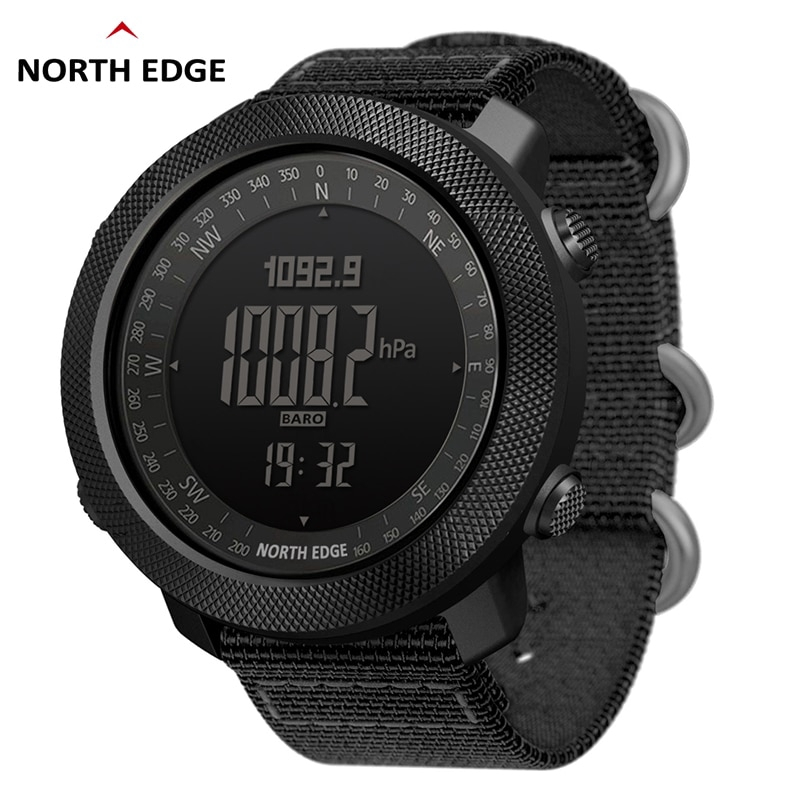 Jam Tangan NORTH EDGE APACHE multi-function Outdoor sports waterproof mountain climbing smart watch