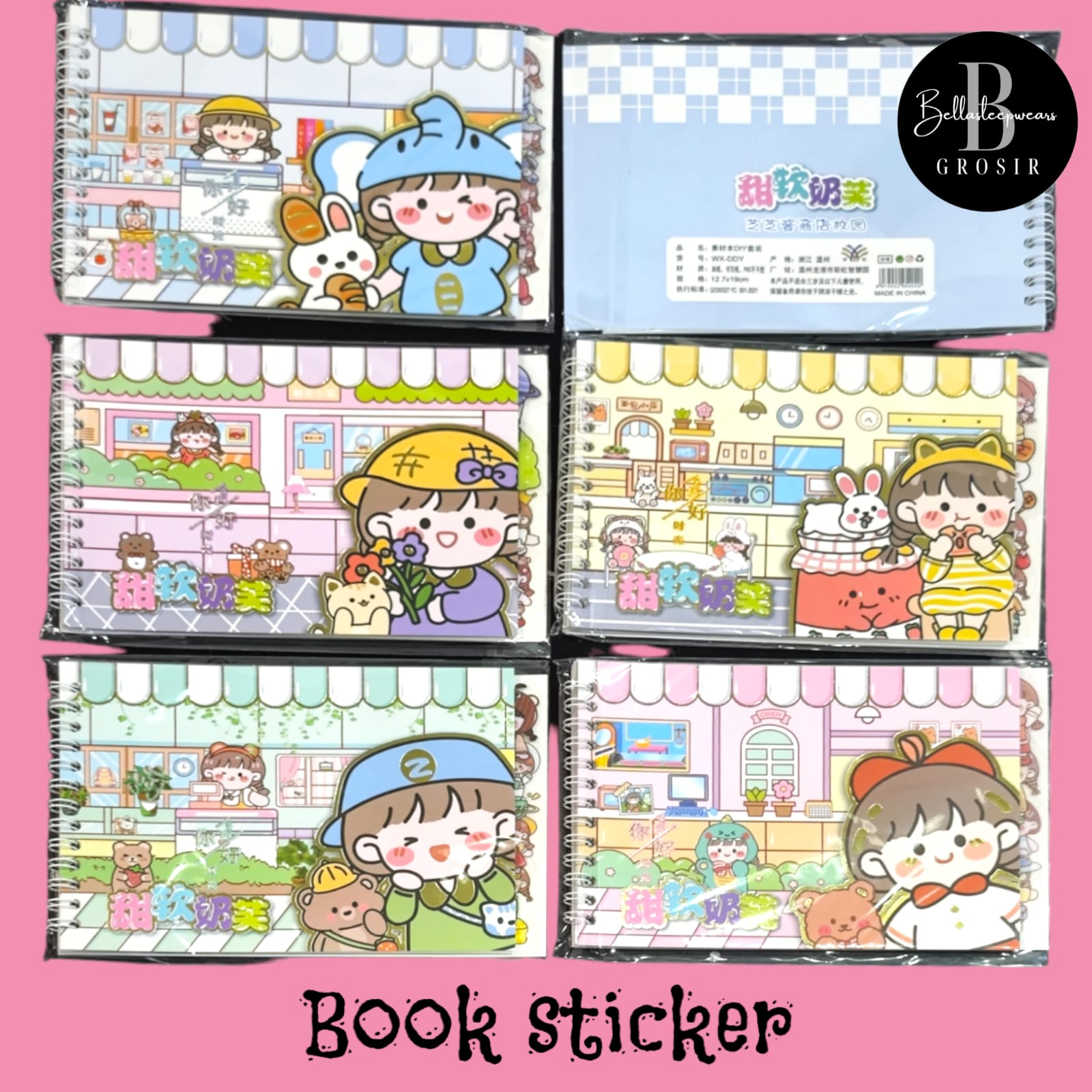 STIKER BUKU WASHI KARAKTER 2D MOMO / NONO KOREAN CUTE AESTHETIC STICKER BOOK VIRAL