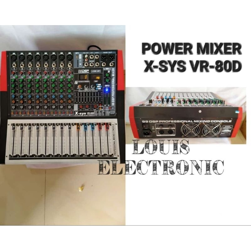 Power Mixer X-sys VR-80D Xsys VR 80D VR80D 8 Channel ORIGINAL