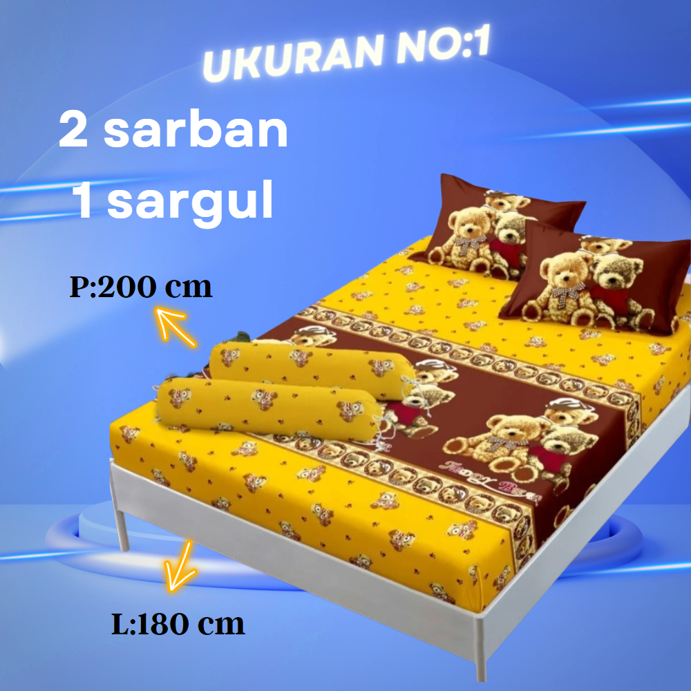 SPREI KARTUN ANAK HOMEMADE- ANTI LUNTUR UKURAN 180x200 cm