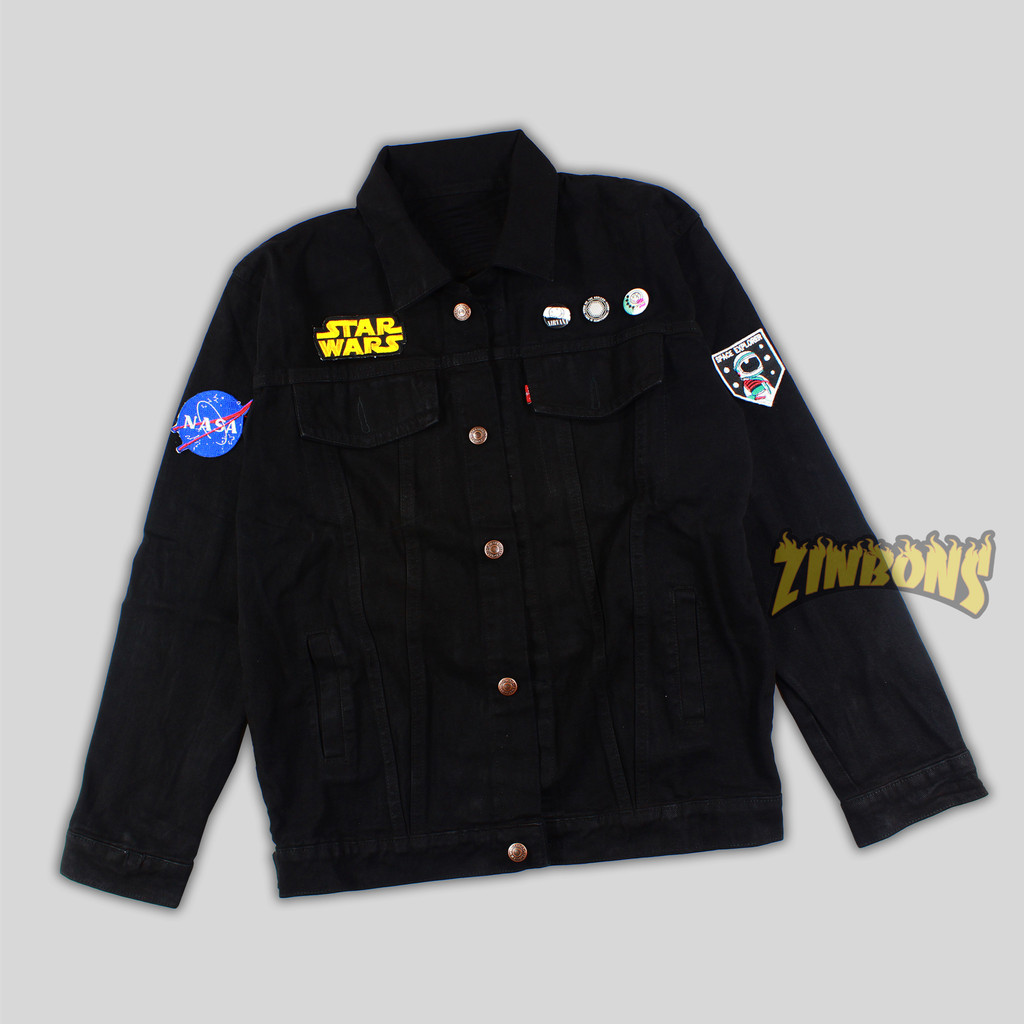 ZINBONS JAKET JEANS PRIA JAKET DENIM JAKET PATCH BEST QUALITY