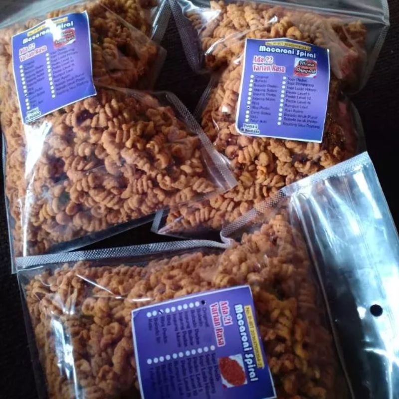 

keripik spiral kemasan setengah kilo/marning setengah kilo