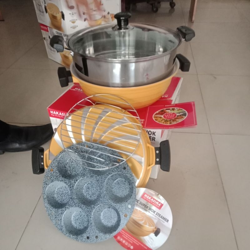 Hakasima Wok Steamer√√ Ceramic