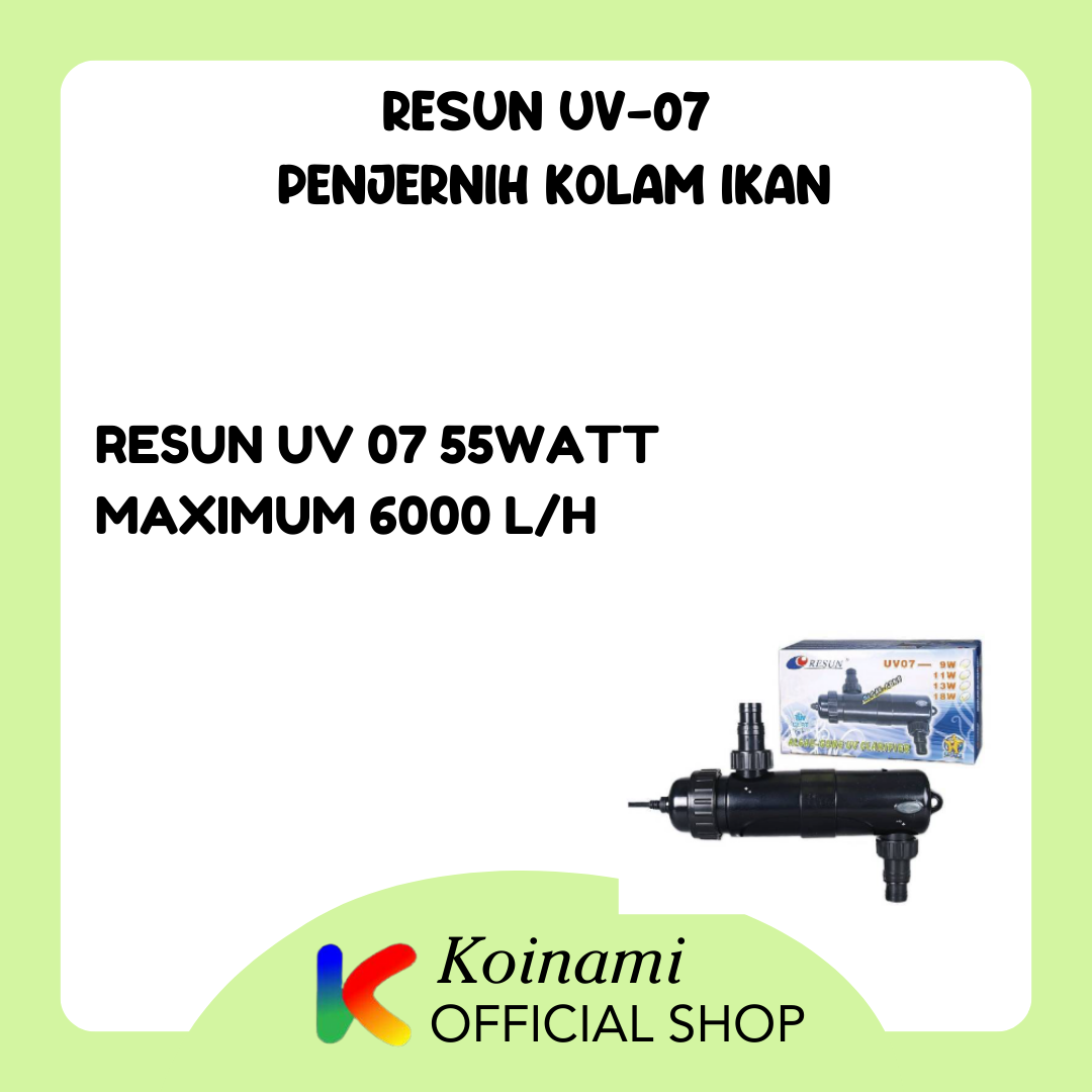 RESUN  UV-07 55watt / ultra violet / alegae / lumut / penjernih kolam ikan koi / air / lampu